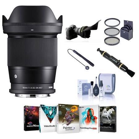 UPC: 0192223157743 | 16mm f/1.4 DC DN Contemporary Lens for Leica L  Bundle with ProOptic 67mm Filter Kit  Cleaning Kit  Lens Cap Tether  Flex Lens Shade  PC Software Kit  Lens Cleaner