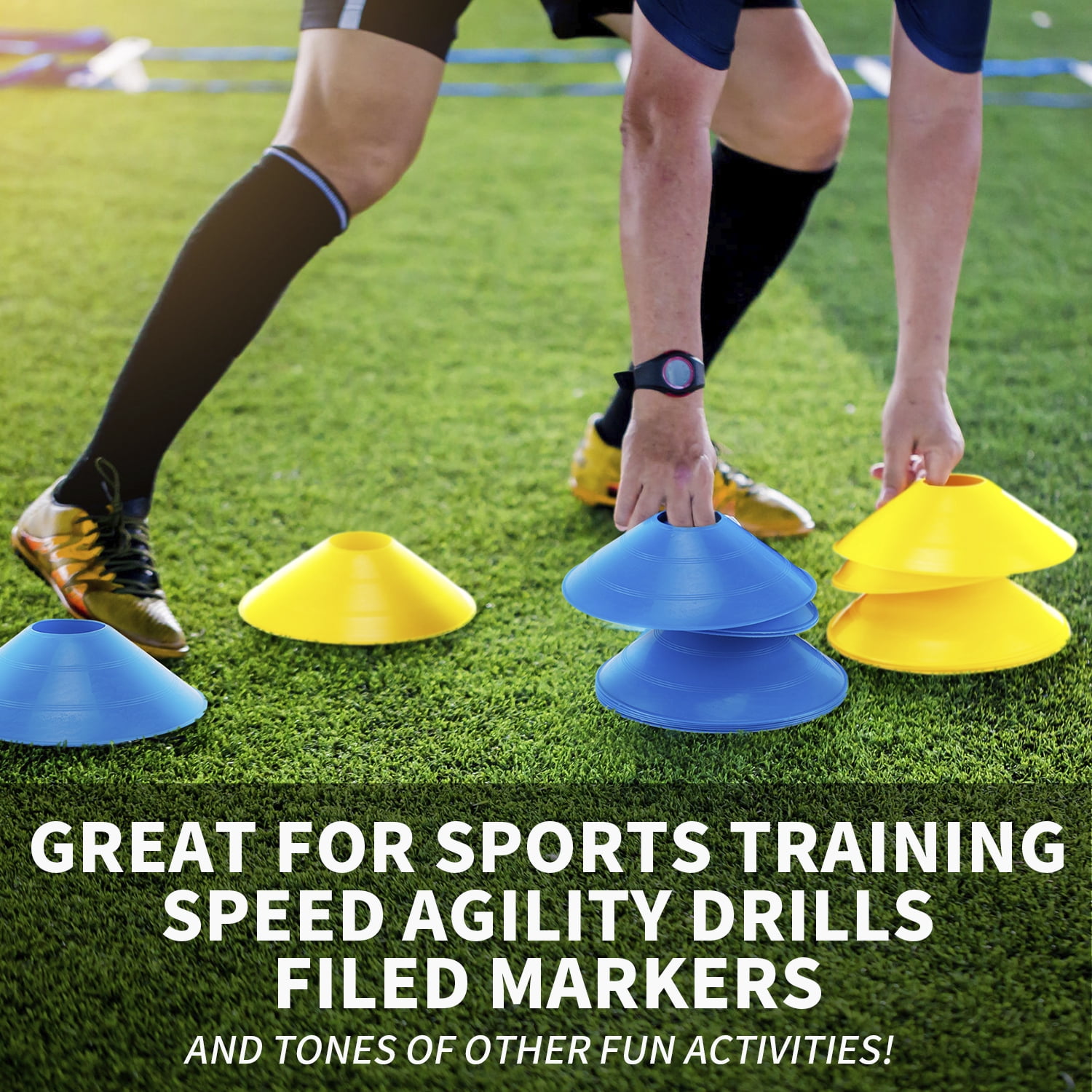 XPRT Fitness Agility Cones Set Yellow