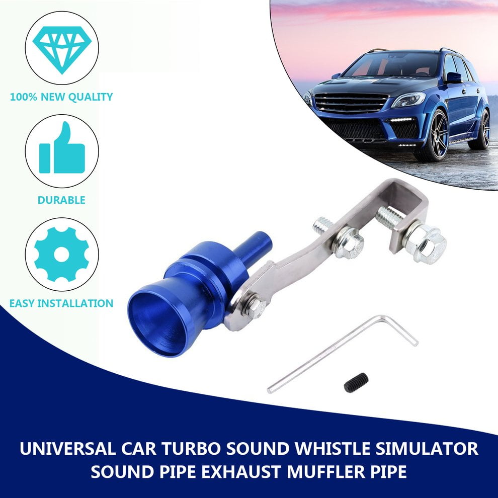 Universal Aluminium Cars Auto BOV Turbo Sound Whistle Tube Sound Simulator Exhaust Pipe Muffler Tube Tube-Red 