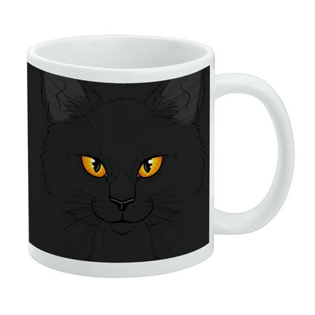 

Black Cat Face Pet Kitty White Mug