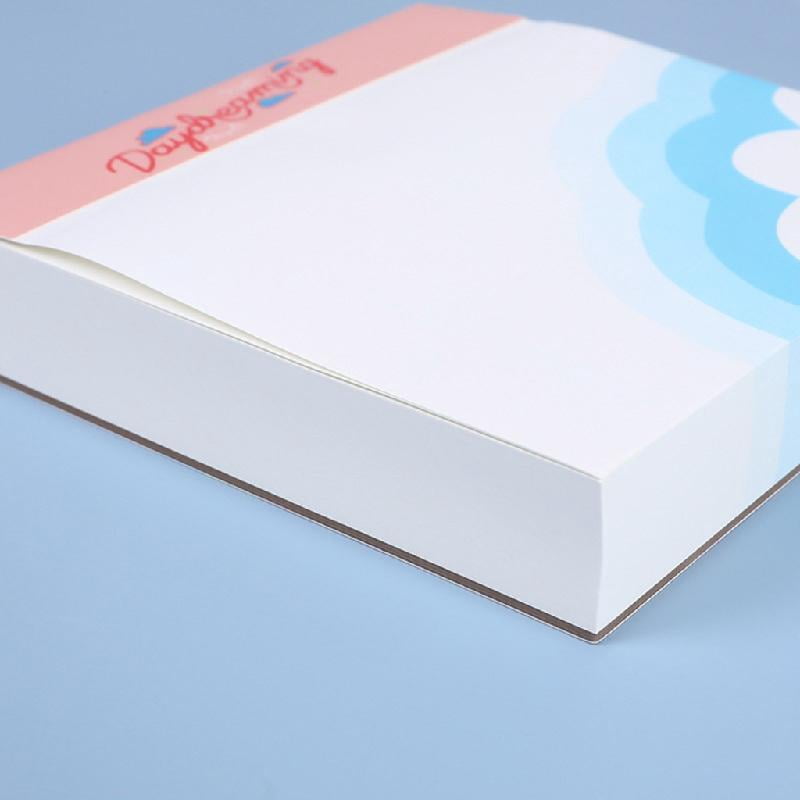 Zeiwohndc Selves-Stick Note Pad Removable Stick Memo Pad Simple Design Writing Notepads