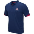 thumbnail image 2 of Men's Colosseum Navy Arizona Wildcats Santry Lightweight Polo, 2 of 3