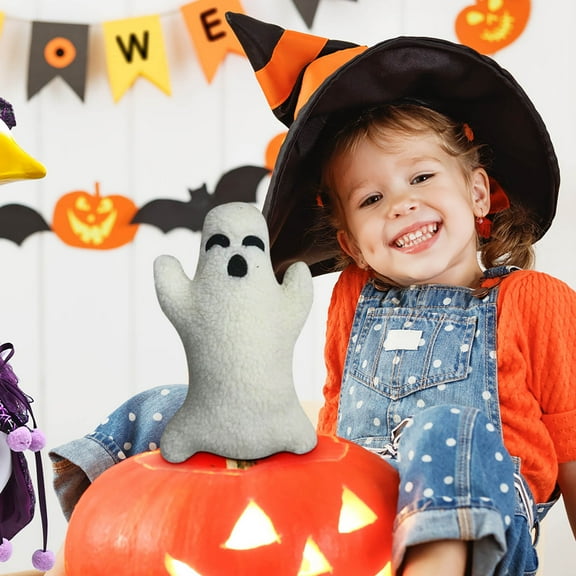 Halloween Ghost Pillow Plush Throw Cushion for Home Decor,Soft Fluffy Stuffed Toy for Kids Adults,Holiday Gift for Christmas Birthday Party,11.8" 15.7"