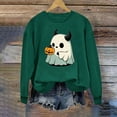 thumbnail image 5 of Halloween Women Sweatshirts Crewneck Pullover Fall Winter Long Sleeve Sweaters Ghost Printed Shirts Casual Blouses Loose Fitting Sweatshirt Top Halloween Costumes, 5 of 5