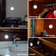 thumbnail image 4 of Paquete de 3 luces con sensor de movimiento para interiores con pilas, luz LED adhesiva para armario, escaleras, debajo del gabinete, blanco frío, 4 of 5