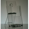 Acrylic wall mount or desk top tri-fold brochure holder display holds 4x9