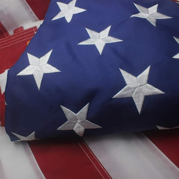 Valley Forge Replacement Nylon Flag Embroidered Stars, Sewn Stripes Perma-Nyl 5' X 8' United States