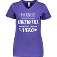 thumbnail image 3 of Inktastic My Uncle is a Firefighter and a Hero Women's V-Neck T-Shirt, 3 of 5