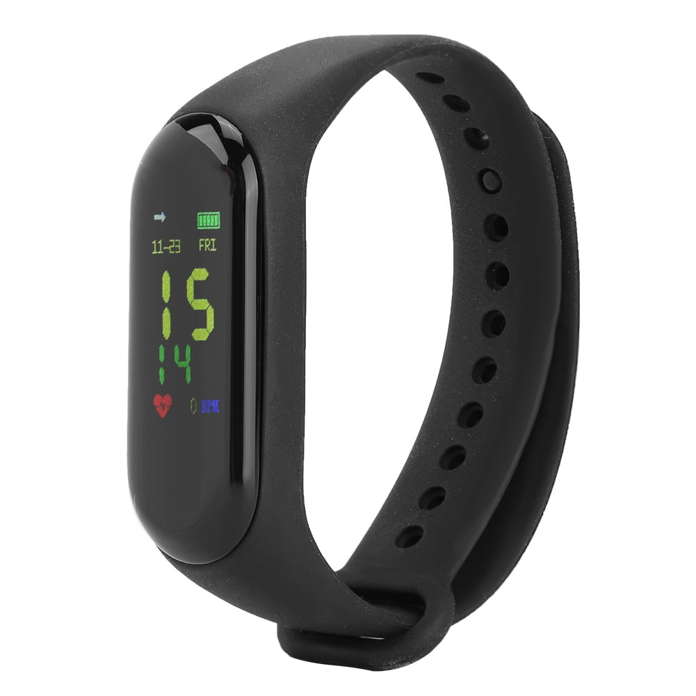 M3 M3X USB Color Screen Smart Bracelet Monitoring Heart Rate Blood Pressure IP68 Waterproof Walmart