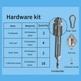 thumbnail image 2 of M6 Heavy Duty 316 stainless Steel Sun Shade Sail Fixing Kit, 24pcs Shade Sail Hardware Kit Shade Sail Installation for Garden Triangle and Square, 2 of 5