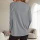thumbnail image 3 of MHFRRA Camiseta de Manga Larga Oversize de Moda, Informal, Básica, con Cuello Redondo, para Uso Diario. Gris, 3 of 5