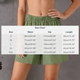 thumbnail image 4 of Bxsruta Women's Cotton Shorts High Waist Loose Fit Elastic Waistband Wide Leg with Pockets for Summer Casual Lounge, 4 of 7
