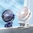 thumbnail image 5 of Harlier Portable Clip on Fan Battery Operated, Small Powerful USB Desk Fan, 3 Speed Quiet Rechargeable Mini Table Fan, 360° Rotate Personal Cooling Fan for Home Office Stroller Camping, 5 of 5