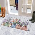 thumbnail image 3 of Spring Watercolor Floral Door Mat Seasonal Welcome Door Mats for Indoor Outdoor Non Slip Spring Decor Doormat 17"x30", 3 of 6
