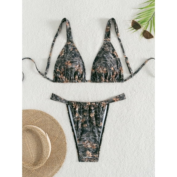 New Sexy Color Bikini Two-piece Swimsuit Beach Vacation Print Series Swimsuit