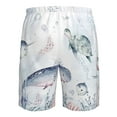 thumbnail image 6 of Kll Sea Animals Men'S Casual Summer Beach Shorts Hawaiian Shorts With Pockets-X-Large, 6 of 9