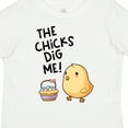 thumbnail image 4 of Inktastic The Chicks Dig Me Easter Baby Chick with Basket and Eggs Boys or Girls Toddler T-Shirt, 4 of 5