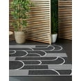 thumbnail image 2 of Unique Loom Outdoor Modern Collection Area Rug - Mod (10' Square Black and White), 2 of 10
