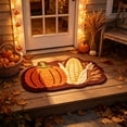 thumbnail image 7 of Hyknon Fall Thanksgiving Pumpkin Rug, Cute Soft Plushes Thick Waterproof Bathroom Mat, Non-Slip Harvest Decor Floor Mat, Entryway Door Mat for Home Indoor Outdoor Bedroom Kitchen Decor 27.6"×17.7", 7 of 7