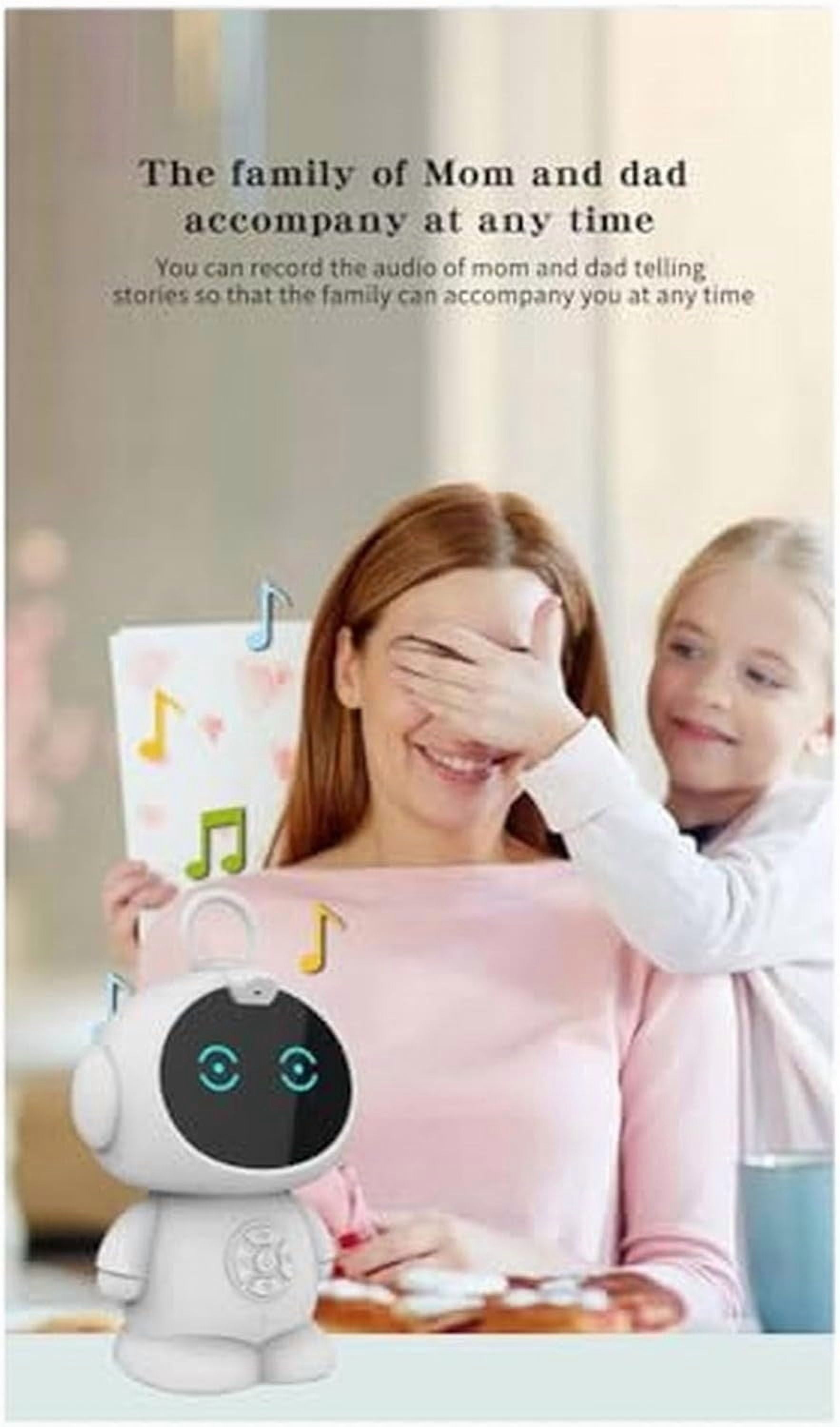 Interactive Mini Robot, Smart Robot That Talks & Plays, Educational Toy with Stories, Music & Coding Games, Fun Learning Gift