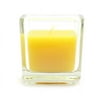 Zest Candle CVC-041 Yellow Citronella Square Glass Votive Candles -12pc-Box