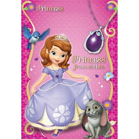 Sofia the First Party Favor Treat Bags, 8ct