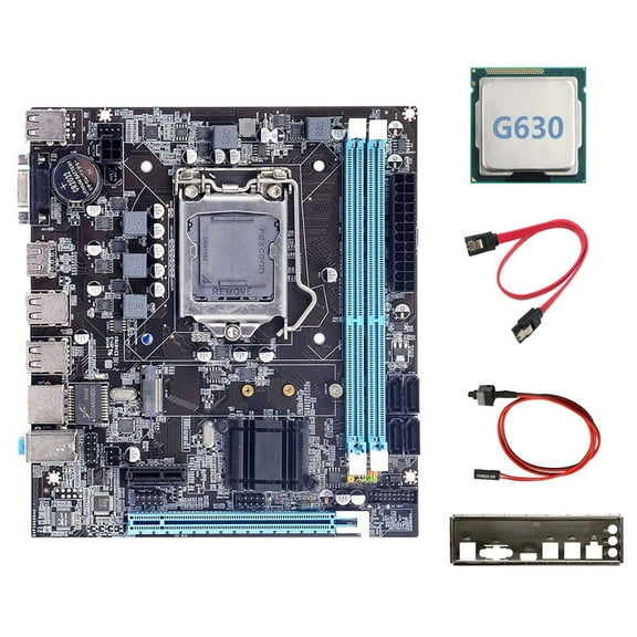 H61 Motherboard G630 CPU SATA Cable Switch Cable Baffle LGA1155 M.2 NVME DDR3 for Office for PUBG CF LOL Motherboard