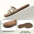 thumbnail image 4 of Ecetana Sandals for Women Slide Sandals Open Toe Flat Dress Sandals Indoor Outdoor Summer Slippers, 4 of 6