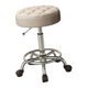 thumbnail image 2 of Taburete giratorio ajustable para salón con reposapiés y ruedas que giran 360 grados. Beige, 2 of 9