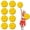 Gold+Gold, variant on 10 Pcs Cheerleading poms,pom poms Cheerleading with Finger Holes Cheer Pom Pomsfor Dance, Matches, Team Spirit Sports