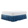 thumbnail image 4 of Home Soft Things Serenta 18 Inch Drop Diamond Square Matching Bed Skirt Blue Queen, 4 of 5