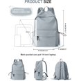 thumbnail image 4 of Waterproof Backpack for Women, Lightweight School Bookbag & Casual Travel Daypack for College and Travel, Blue, 4 of 13