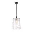 thumbnail image 2 of Innovations Lighting  Cobbleskill - 1 Light 9" Cord Hung Mini Pendant Deco Swirl/Matte Black, 2 of 5