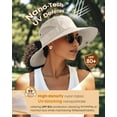 thumbnail image 2 of Minzimin Womens Sun Hat with Ponytail Hole Beach Hiking Summer Wide Brim UPF 80+ Outdoor Protection Foldable Bucket Hat, 2 of 7