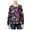 Black - blackcombo, variant on Bar Iii Womens Ruffled Floral Pullover Blouse