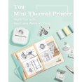 thumbnail image 4 of Mini impresora Memoqueen T02, máquina para crear pegatinas, impresora térmica de fotos de bolsillo para agendas, notas de estudio y planes de trabajo. Impresora inalámbrica de recibos compatible con i, 4 of 5