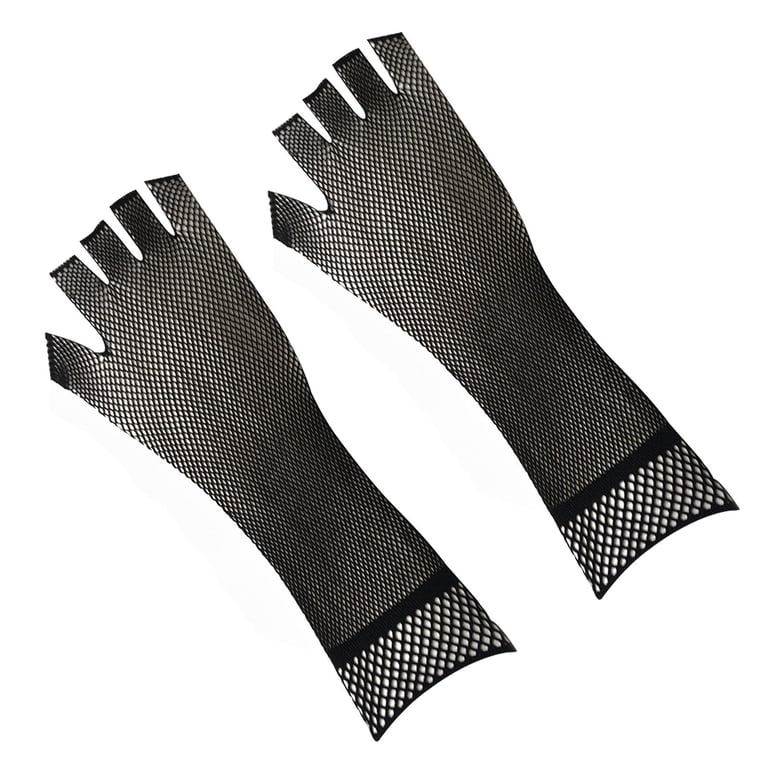 Black Long Gloves Party Supplies Nylon Gothic Accessory Elbow Length Mesh  for Fancy Dress Performance Ladies - Walmart.com