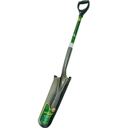 Landscapers Select Garden Spade Shovel, 6 In W X 16 In L, 30 In Fiberglass/Poly Ergonomic D-Grip,