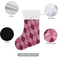 thumbnail image 3 of GZHJMY Pink Argyle Christmas Stockings 1PCS, Large Xmas Stockings Gift Decorations and Party Supplies,Used for Fireplace Decoration Socks Christmas Tree Decoration, 3 of 7