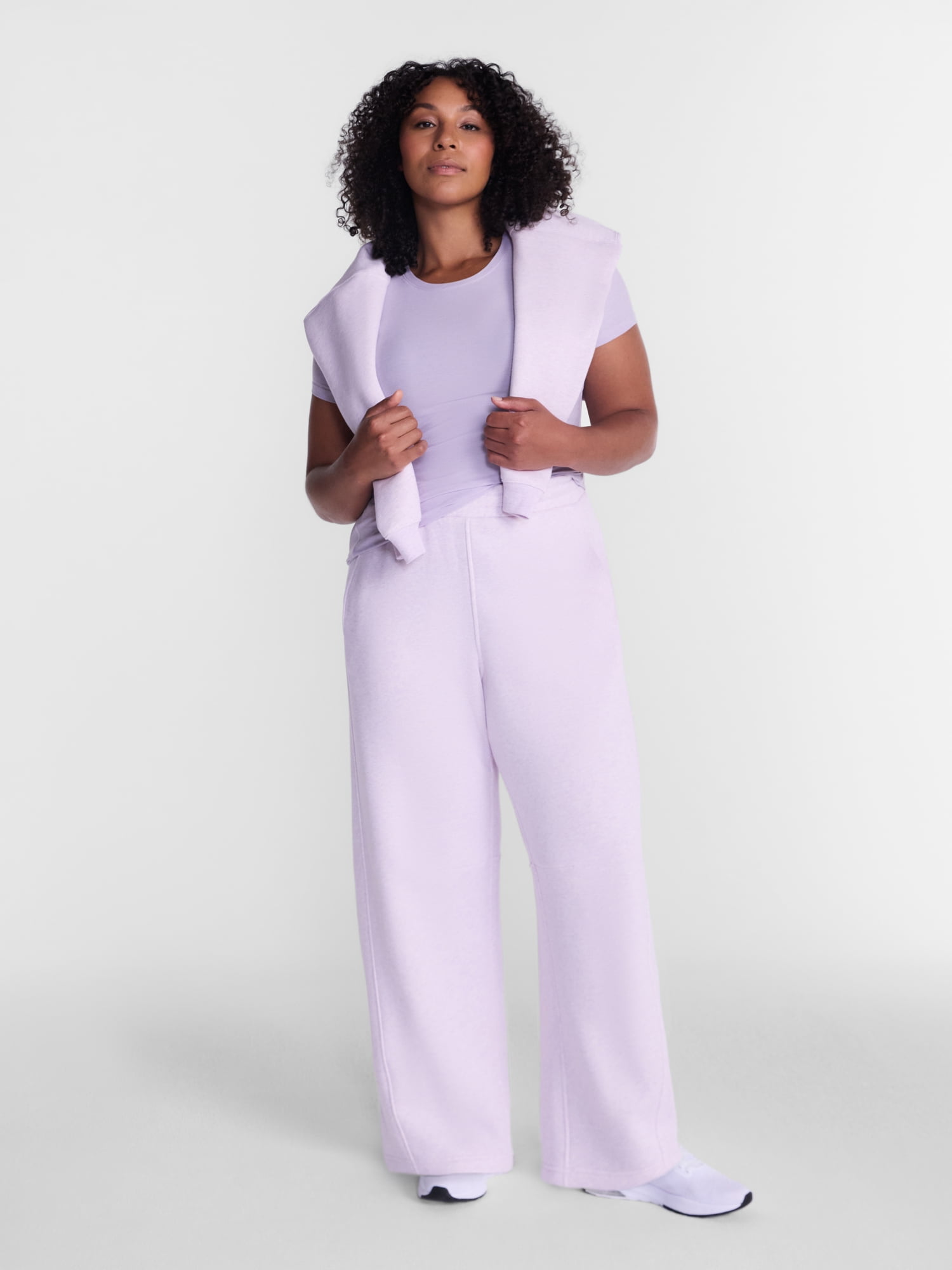 Athletic Works Women's and Women's Plus Barrel Leg Fleece Pants, 28.5" Inseam, Sizes XS-4X