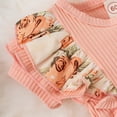 thumbnail image 6 of Zukuco Baby Girl Spring Summer Clothes Ruffle Sleeve Floral Dress Jumpsuit Baby Outfit, Pink 12-18 Months, 6 of 10