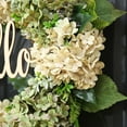 thumbnail image 5 of Corona de hortensias artificiales de 40 cm, guirnalda para el hogar, decoración de puerta de entrada, fondo de pared, decoración navideña, corona de hola, 5 of 5