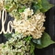 thumbnail image 5 of Corona de hortensias artificiales de 40 cm, guirnalda para el hogar, decoración de puerta de entrada, fondo de pared, decoración navideña, corona de hola, 5 of 5