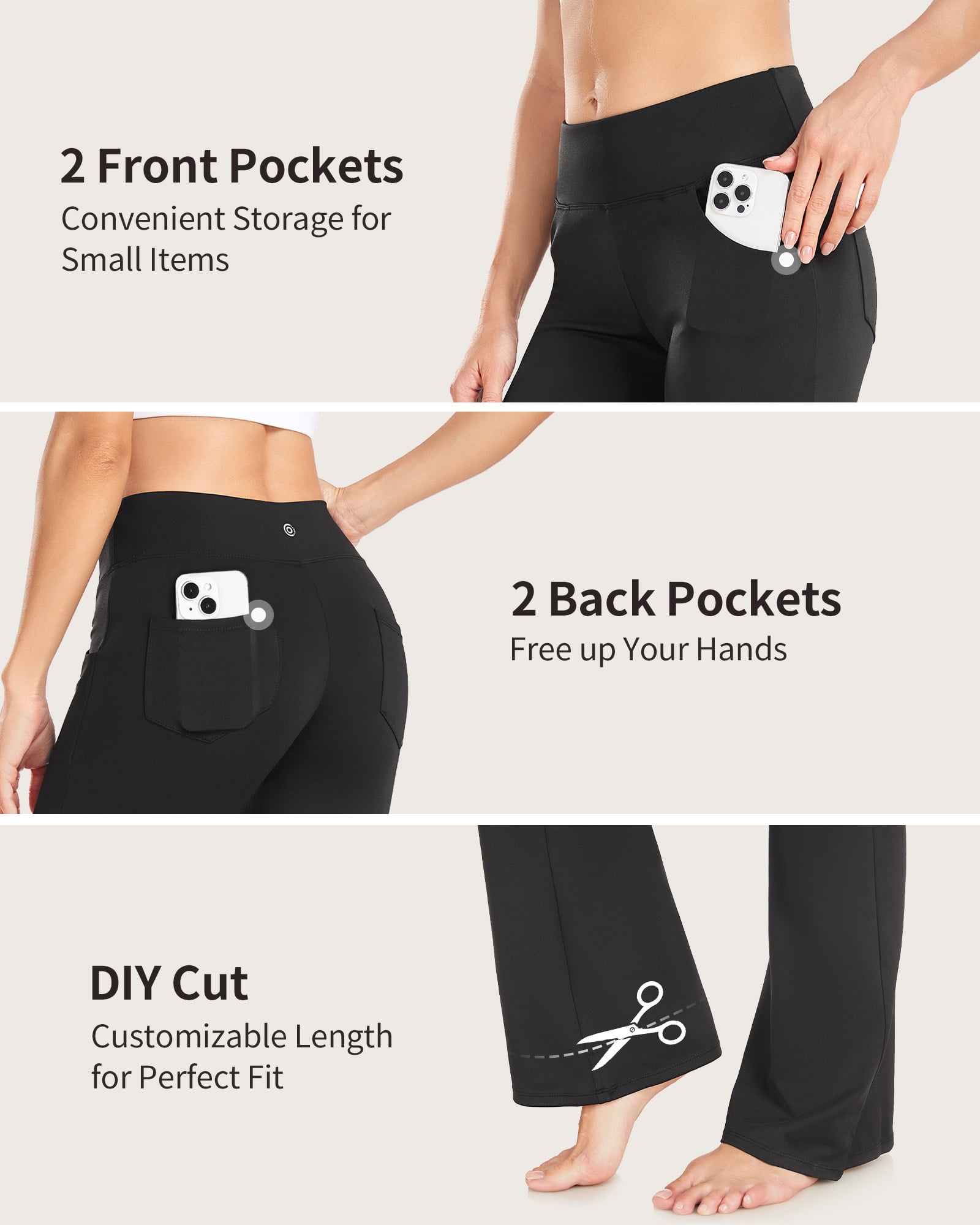 CAMBIVO High Waisted Leggings for Women, Yoga Pants with Pockets for Women  Tummy Control Non See Through Workout Leggings Black : : Clothing,  Shoes & Accessories