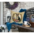 thumbnail image 4 of Lancashire Heeler and Flowers Fabric Decorative Pillow 18 in x 18 in, 4 of 5