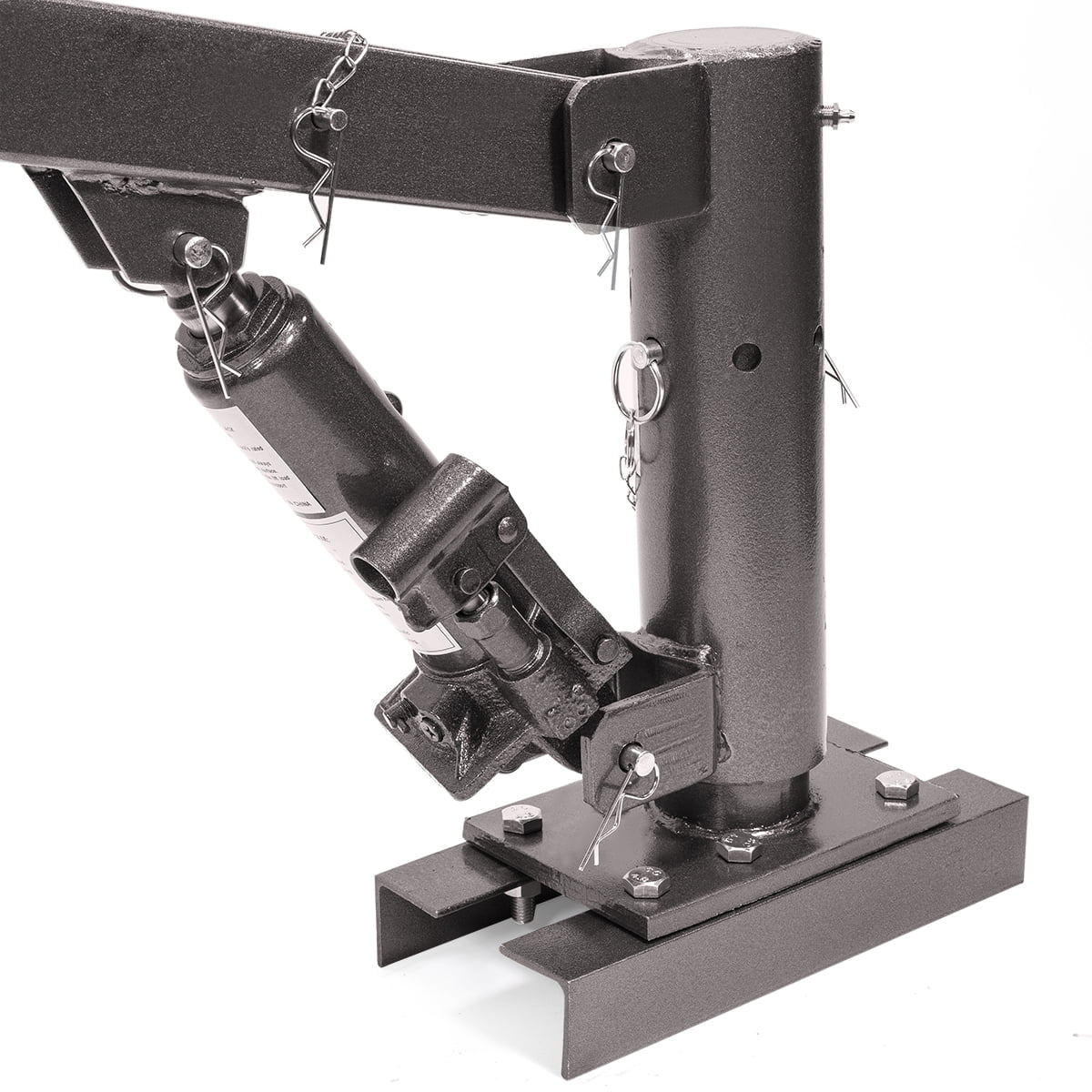 Stark USA Receiver Hitch Mounted Hydraulic Pickup Truck Crane, 1100LB Capacity, Low Profile, 360° Swivel, Four Boom Capacities of 500LB, 600LB, 700LB & 1100LB