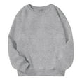 thumbnail image 4 of SERTG Girls Cute Bow Print Blouse Long Sleeve Round Neck Shirts Kids Spring Fall Casual Everyday Festival Pullover Top(Gray,2-3 Years), 4 of 7