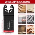 thumbnail image 2 of MesaSe 10PCS Oscillating Saw Blades 40mm Cutting Depth Arc Edge Bi-Metal Multitool Saw Blade  Quick Release for Wood with Nails  Wood  Metal, 2 of 7