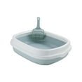 thumbnail image 1 of Hiroekza Covered Cat Litter Box for Big Cats Odor Control Semi-Enclosed Splash-Proof Design Easy Clean Non-Slip Bottom Metal Scoop Included Christmas Gift Blue, 1 of 7