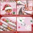thumbnail image 4 of Pink Christmas Banner Snowman Pattern Winter Backdrop Gift Box Design Gold Stars Holiday Background for Christmas Party Home Decoration Winter Celebration, 4 of 9